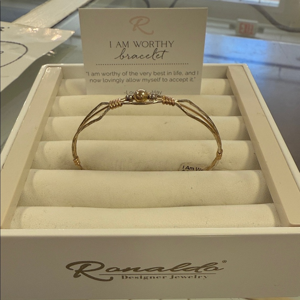 Ronalda Gold I Am Worthy Bracelet